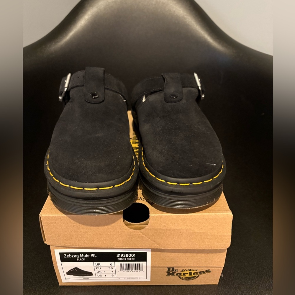 Doc Marten’s Zebzag Suede Clogs